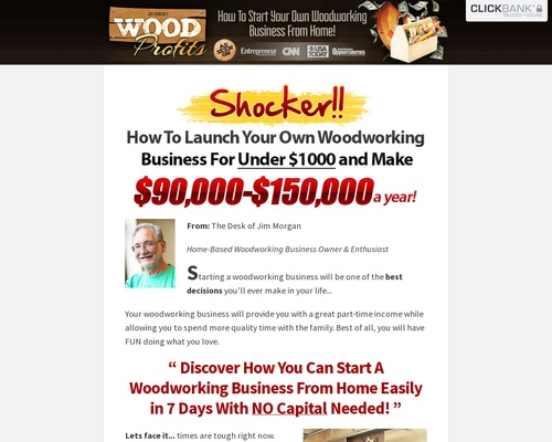 WoodProfits - $80 Per Sale - New Copy Doubles Conversions!